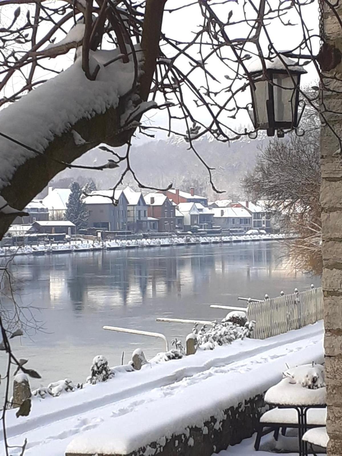 Villa Pieds Dans L'Eau Private Wellness Bordure De Meuse Lustin Esterno foto